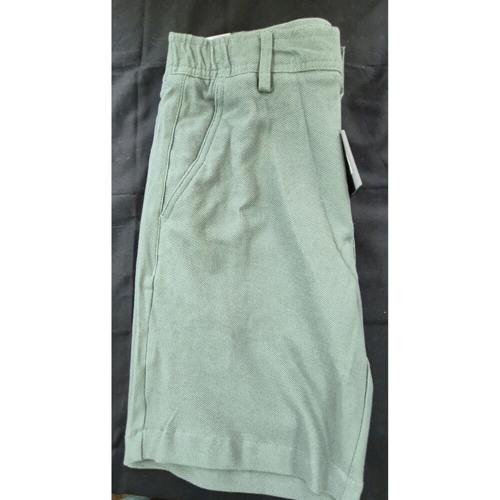 NWT Hickey Freeman Textured Chino Shorts Mens Size 32 Sage Green Indian Cotton